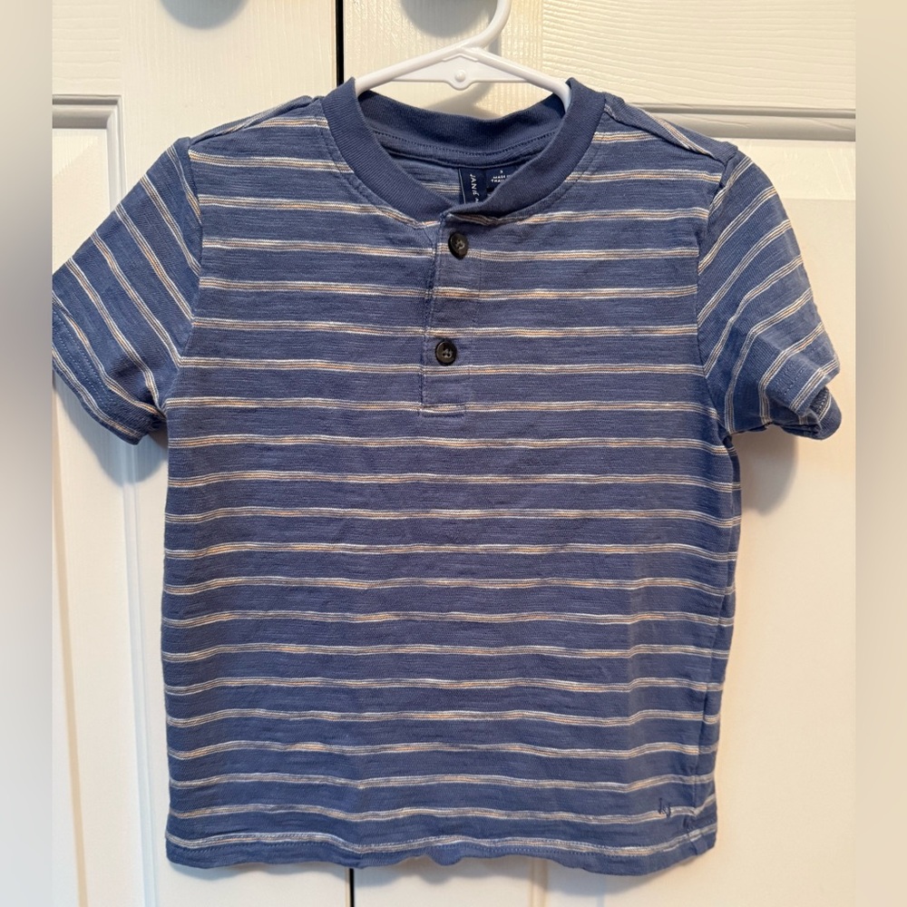 Janie and Jack Blue Striped Kids Shirt